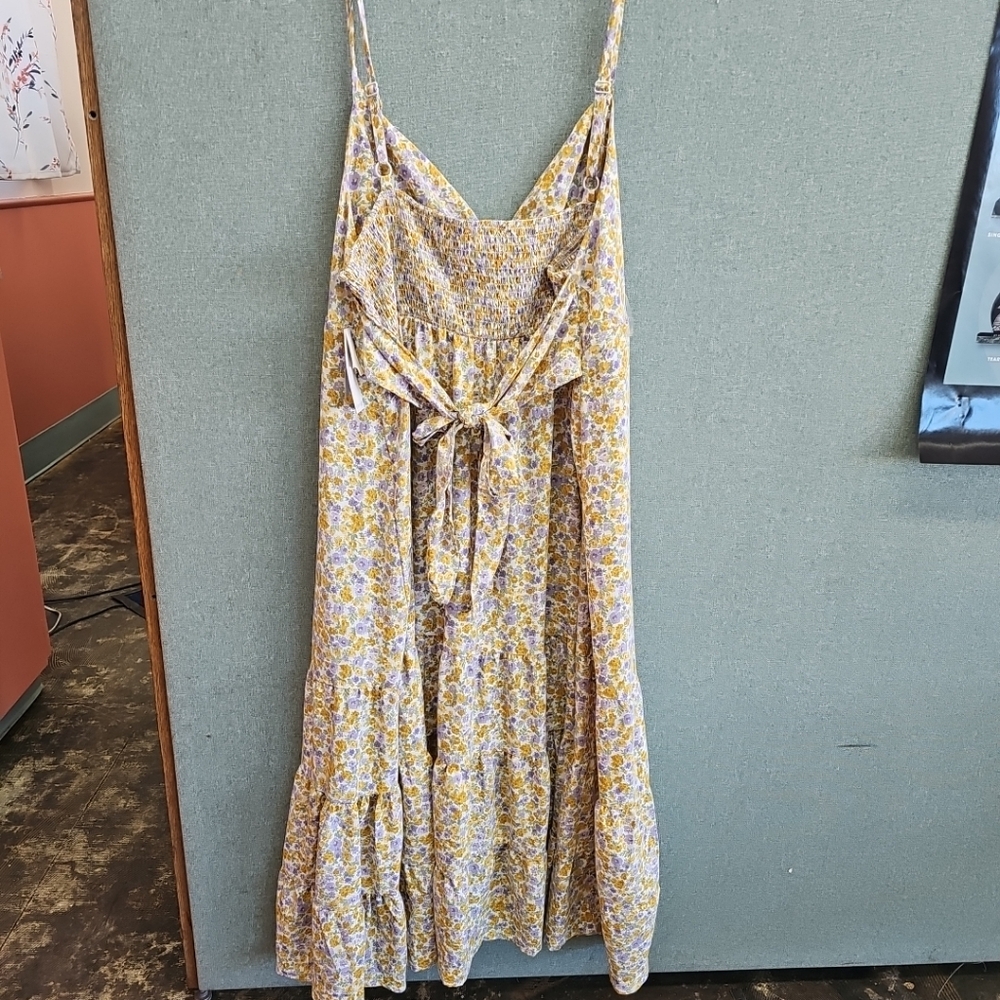 NWT Ultra Flirt Floral Sundress Smocked Tiered Adjustable Straps Women's 3X - Picture 7 of 11
